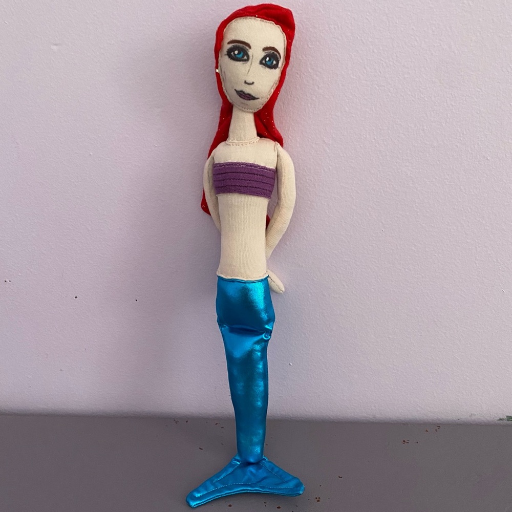 🧜‍♀️ARIEL🧜‍♀️ 13” PLUSH Little MERMAID Custom HANDMADE Collectible
